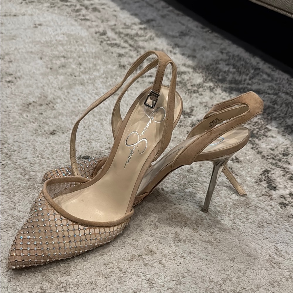 Jessica Simpson Tan Slingback Heels